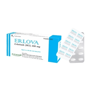 Erlova 100mg Herabiopharm 3 vỉ x 10 viên (Erlotinib hydrochloride)