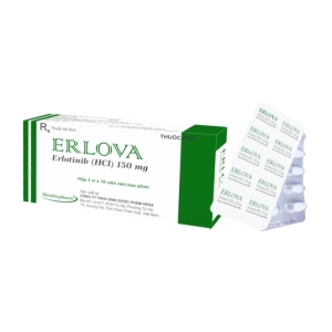 Erlova 150mg Herabiopharm 3 vỉ x 10 viên (Erlotinib hydrochloride)