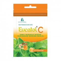 Eucatol C Boston Gói 15 viên - Kẹo ngậm giảm rát họng Eucatol C Boston Gói 15 viên - Kẹo ngậm giảm rát họng