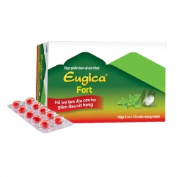 Eugica Fort Mega 3 vỉ x 10 viên - Viên ngậm giảm ho Eugica Fort Mega 3 vỉ x 10 viên - Viên ngậm giảm ho