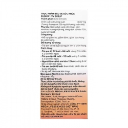 Eugica Ivy Syrup Mega 100ml - Hỗ trợ giảm ho, long đờm