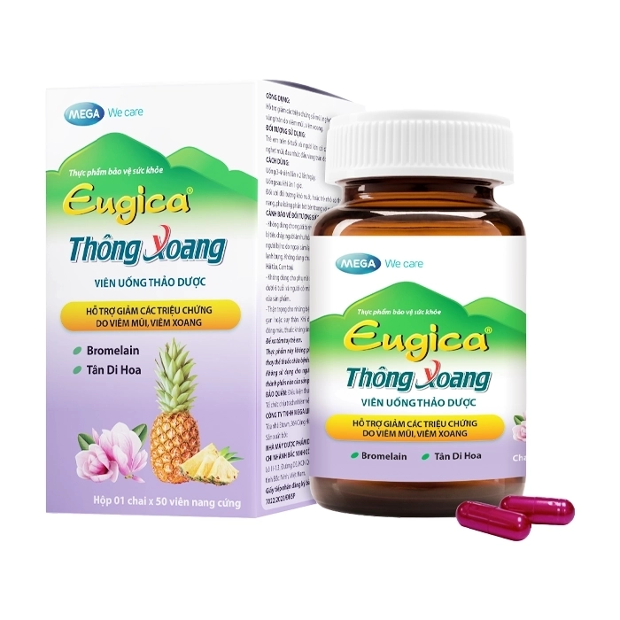 Eugica Thông Xoang Mega We care 50 viên – Hỗ trợ giảm các triệu chứng sổ mũi