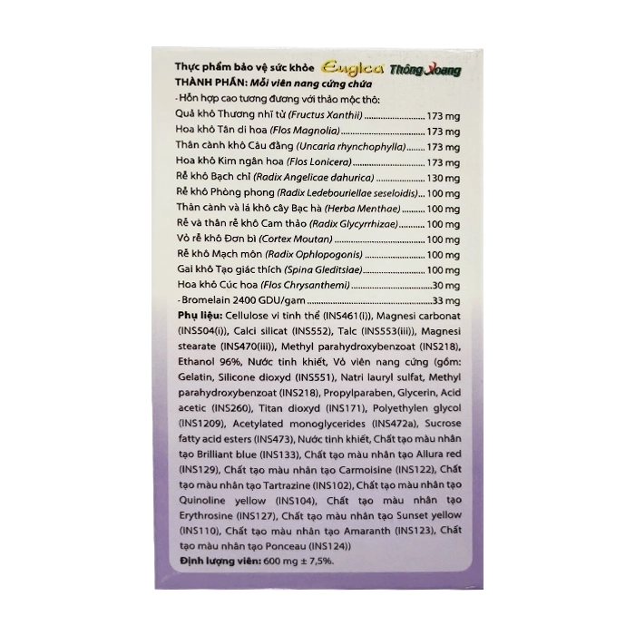 Eugica Thông Xoang Mega We care 50 viên – Hỗ trợ giảm các triệu chứng sổ mũi Eugica Thông Xoang Mega We care 50 viên – Hỗ trợ giảm các triệu chứng sổ mũi