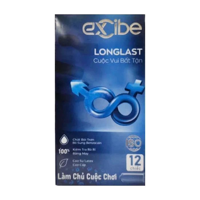 Excibe Longlast 3 cái - Bao cao su Excibe Longlast 3 cái - Bao cao su