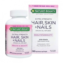 Extra Strength Hair, Skin & Nails Nature's Bounty 250 viên - Viên uống đẹp da móng tóc