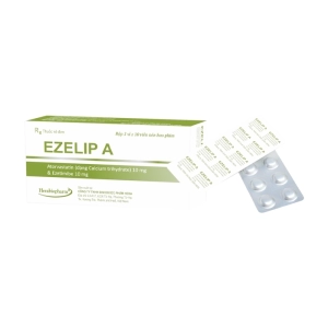 Ezelip A 10mg/10mg Herabiopharm 3 vỉ x 10 viên (Atorvastatin + Ezetimibe)