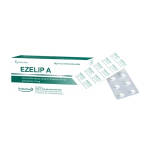 Ezelip A 40mg/10mg Herabiopharm 3 vỉ x 10 viên (Atorvastatin + Ezetimibe)