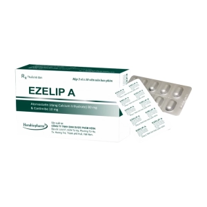 Ezelip A 80mg/10mg Herabiopharm 3 vỉ x 10 viên (Atorvastatin + Ezetimibe)