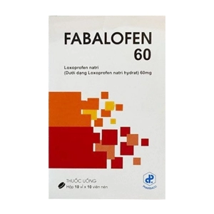 Fabalofen 60 Pharbaco 10 vỉ x 10 viên (Loxoprofen) Fabalofen 60 Pharbaco 10 vỉ x 10 viên (Loxoprofen)