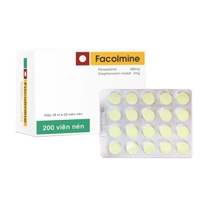Facolmine TV.Pharm 10 vỉ x 20 viên (Paracetamol + Clorpheniramin)