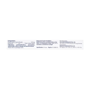Farica 120 Pharimexco 1 vỉ x 10 viên (Fexofenadin hydroclorid)