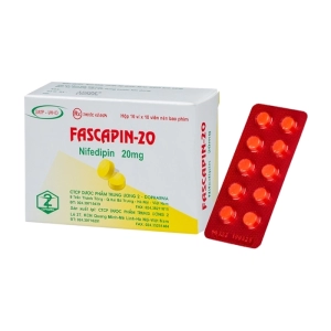 Fascapin-20 Dopharma 10 vỉ x 10 viên (Nifedipine)