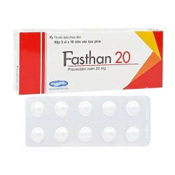 Fasthan 20 SaVipharm 3 vỉ x 10 viên (Pravastatin) Fasthan 20 SaVipharm 3 vỉ x 10 viên (Pravastatin)