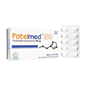 Fatelmed 180 Fremed 3 vỉ x 10 viên (Fexofenadine hydrochloride)