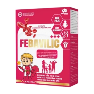 Febavilic +++ Win Pharma 20 ống x 10ml - Bổ sung sắt, acid folic