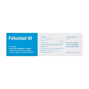 Febustad 40 Stellapharm 3 vỉ x 10 viên Febustad 40 Stellapharm 3 vỉ x 10 viên