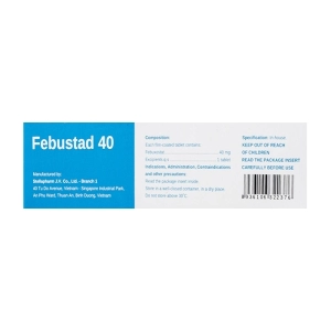 Febustad 40 Stellapharm 3 vỉ x 10 viên Febustad 40 Stellapharm 3 vỉ x 10 viên
