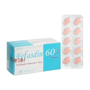 Fefasdin 60 Khapharco 10 vỉ x 10 viên (Fexofenadin hydroclorid)