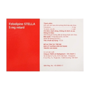 Felodipine Stella 5mg Retard 10 vỉ x 10 viên Felodipine Stella 5mg Retard 10 vỉ x 10 viên