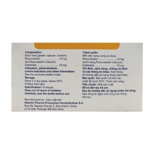 Femadex 10 Atlantic Pharma 6 vỉ x 5 viên (Rosuvastatin + Ezetimibe)