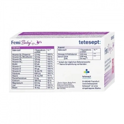 Femi Baby Tetesept 6 vỉ x 10 viên - Bổ sung vitamin tổng hợp cho bà bầu Femi Baby Tetesept 6 vỉ x 10 viên - Bổ sung vitamin tổng hợp cho bà bầu
