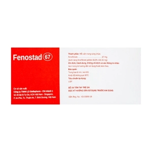 Fenostad 67 Stellapharm 6 vỉ x 10 viên Fenostad 67 Stellapharm 6 vỉ x 10 viên
