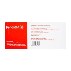 Fenostad 67 Stellapharm 6 vỉ x 10 viên Fenostad 67 Stellapharm 6 vỉ x 10 viên