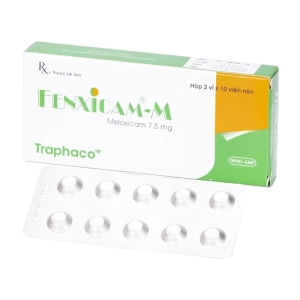 Fenxicam-M Traphaco Hộp 2 vỉ x 10 viên - Thuốc kháng viêm  Fenxicam-M Traphaco Hộp 2 vỉ x 10 viên - Thuốc kháng viêm