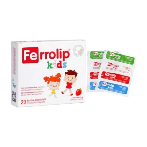 Ferrolip Kids U.G.A. Nutraceuticals 20 gói x 1.5g - Bổ sung sắt, folic acid co bé