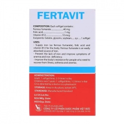 Fertavit Meracine 10 vỉ x 10 viên - Hỗ trợ giảm thiếu máu