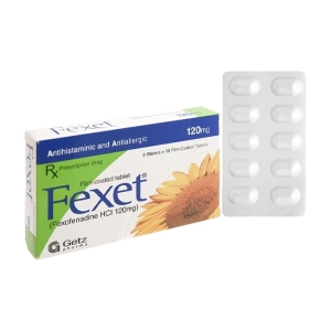 Fexet 120mg Getz Pharma 2 vỉ x 10 viên (Fexofenadine HCl)