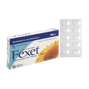 Fexet 180mg Getz Pharma 2 vỉ x 10 viên (Fexofenadine HCl)