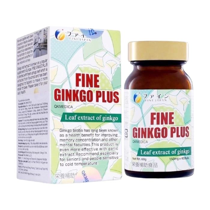 Fine Ginkgo Plus Fine Japan 400 viên - Hỗ trợ tuần hoàn máu não