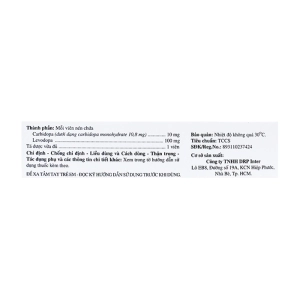 Firvomef 10/100mg DRP Inter 3 vỉ x 10 viên (Carbidopa + Levodopa)