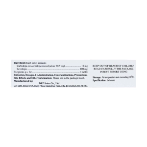 Firvomef 10/100mg DRP Inter 3 vỉ x 10 viên (Carbidopa + Levodopa)
