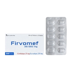 Firvomef 25/250mg DRP Inter 3 vỉ x 10 viên (Carbidopa + Levodopa)