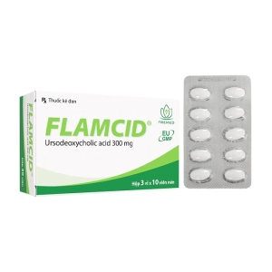 Flamcid 300mg Fremed 3 vỉ x 10 viên (Ursodeoxycholic acid)
