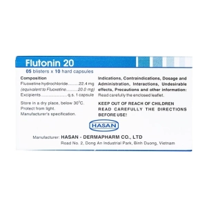 Flutonin 20 Hasan 5 vỉ x 10 viên Flutonin 20 Hasan 5 vỉ x 10 viên