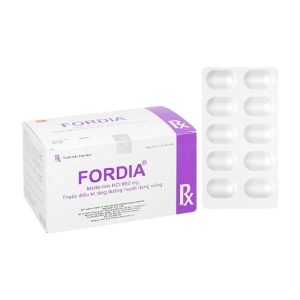 Fordia 850mg United International Pharma 10 vỉ x 10 viên (Metformin hydroclorid)