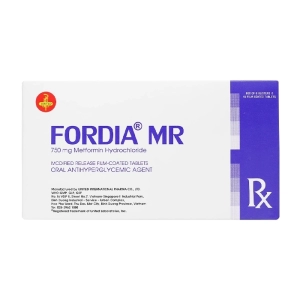 Fordia MR 750mg United International Pharma 6 vỉ x 10 viên (Metformin hydroclorid)