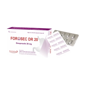 Forosec DR 20 Herabiopharm 3 vỉ x 10 viên (Omeprazole)