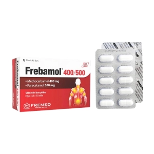 Frebamol 400/500 Fremed 3 vỉ x 10 viên (Methocarbamol + Paracetamol)