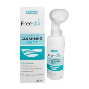 Freeskin Cleansing Foam Novocare 120ml - Bọt rửa mặt ngừa mụn