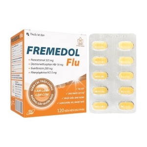 Fremedol Flu Fremed 2 túi 6 vỉ x 10 viên (Paracetamol + Guaifenesin + Dextromethorphan + Phenylephrin)
