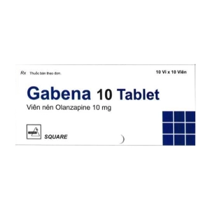 Gabena 10 Tablet Square 10 vỉ x 10 viên (Olanzapine) Gabena 10 Tablet Square 10 vỉ x 10 viên (Olanzapine)