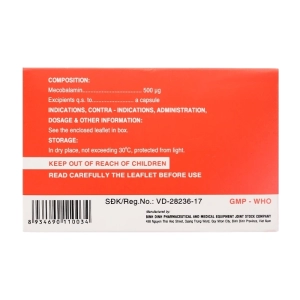 Galanmer 500mcg Bidiphar 10 vỉ x 10 viên (Mecobalamin) Galanmer 500mcg Bidiphar 10 vỉ x 10 viên (Mecobalamin)