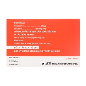 Galanmer 500mcg Bidiphar 10 vỉ x 10 viên (Mecobalamin) Galanmer 500mcg Bidiphar 10 vỉ x 10 viên (Mecobalamin)