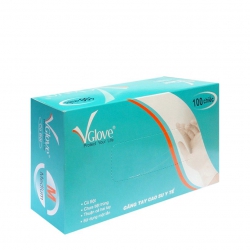 Găng tay y tế có bột Vglove, Hộp 100 cái ( Size S )