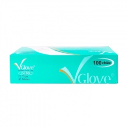 Găng tay y tế có bột Vglove size S Khải Hoàn Hộp 100 cái