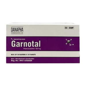 Garnotal 100mg Danapha 10 vỉ x 10 viên (Phenobarbital)